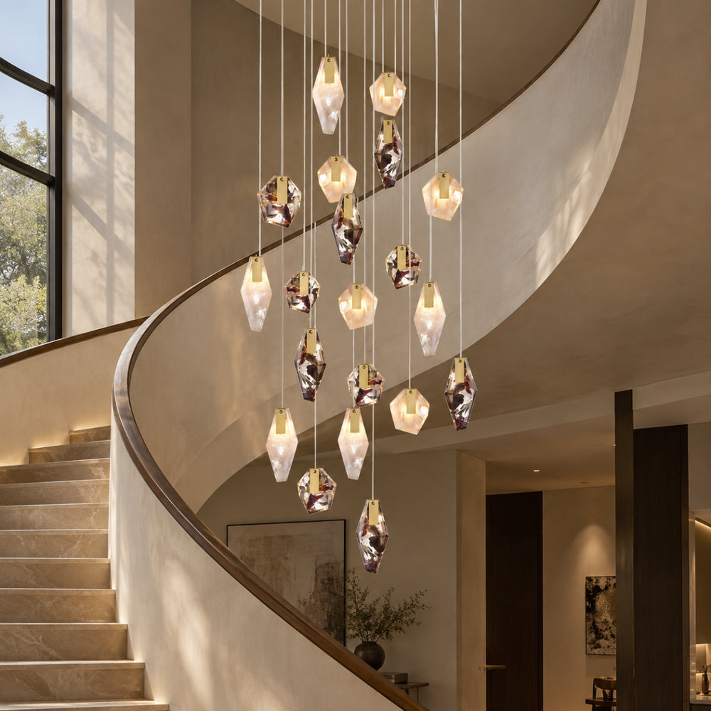 Geodane Square Crystal Cluster Chandelier 6