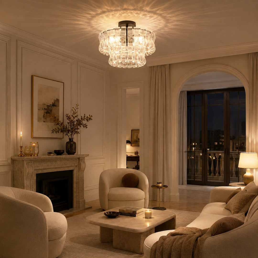 Ghiaccio Murano Glass Ceiling Lamp 12