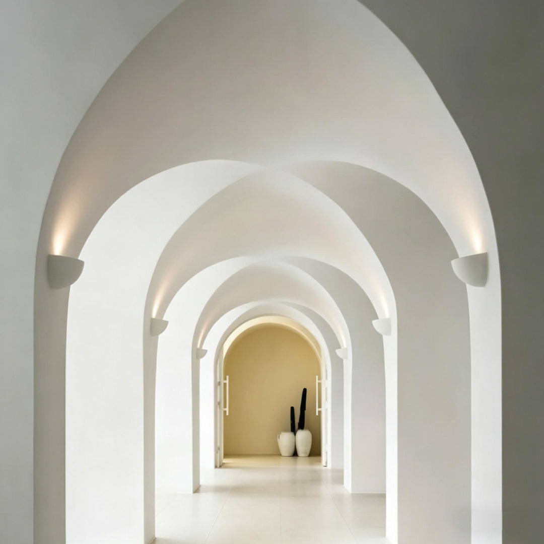 Half Circle Plaster Wall Lamp 10