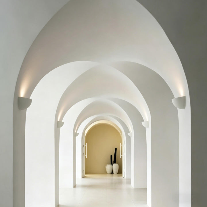 Half Circle Plaster Wall Lamp 10