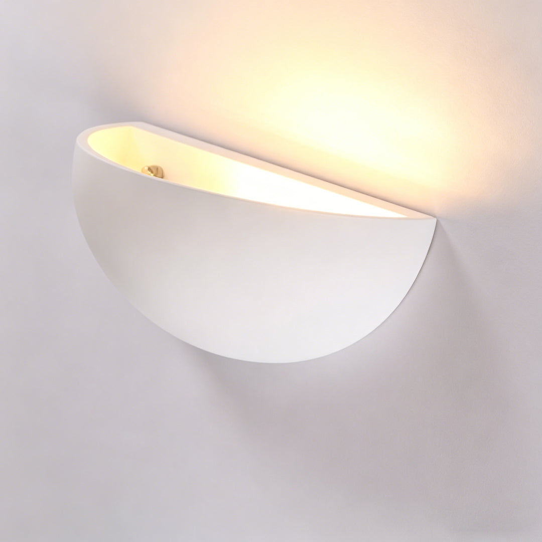 Half Circle Plaster Wall Lamp 12