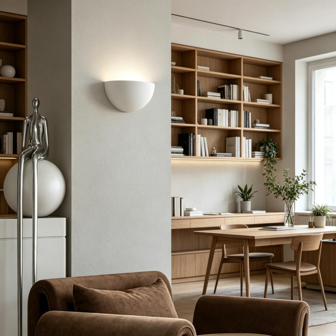 Half Circle Plaster Wall Lamp 3