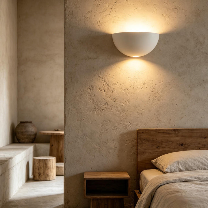 Half Circle Plaster Wall Lamp 4