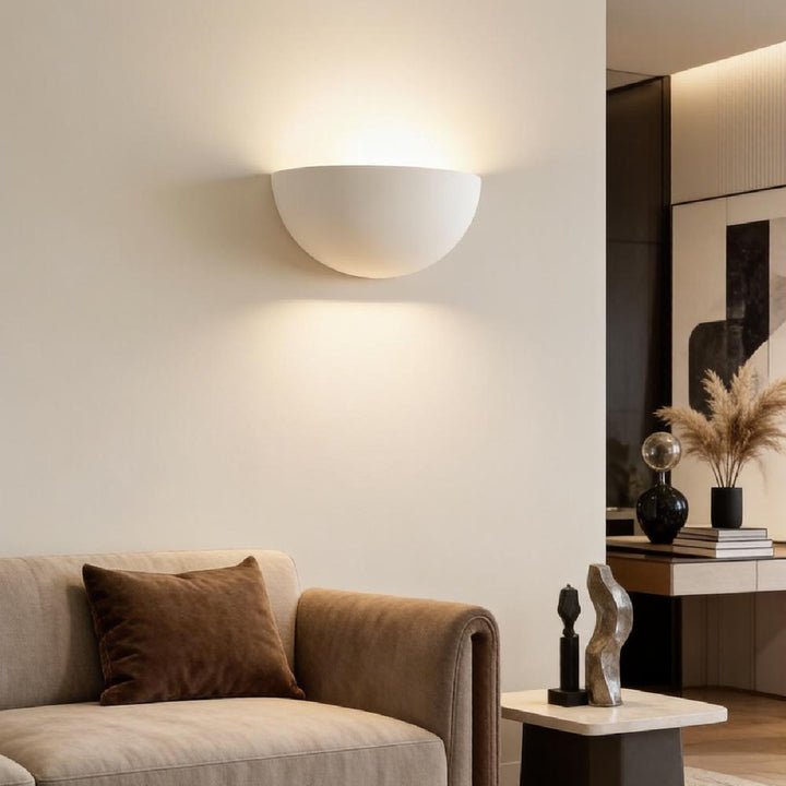 Half Circle Plaster Wall Lamp 6