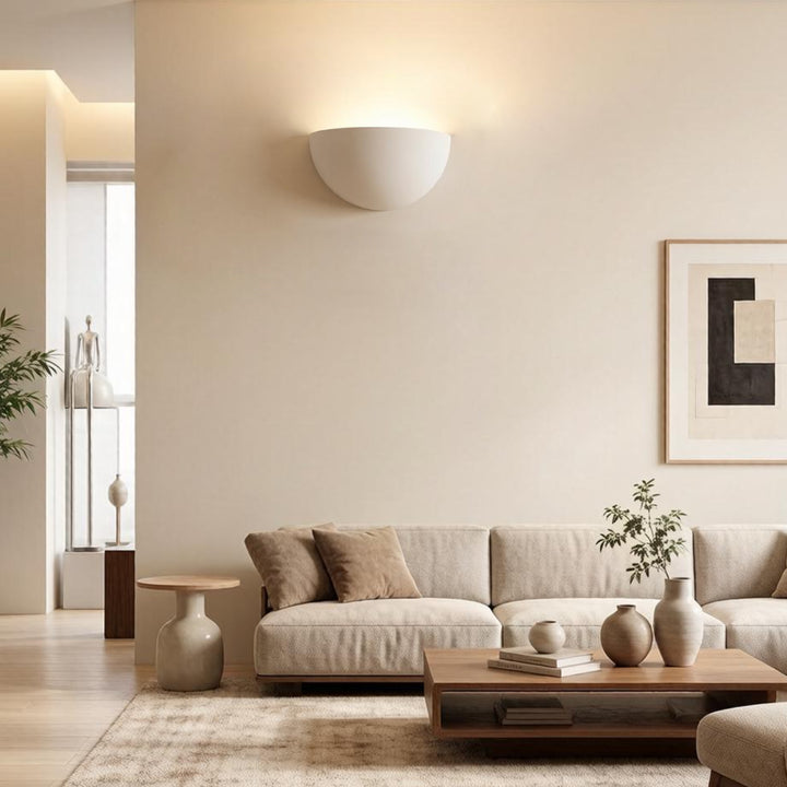 Half Circle Plaster Wall Lamp 8