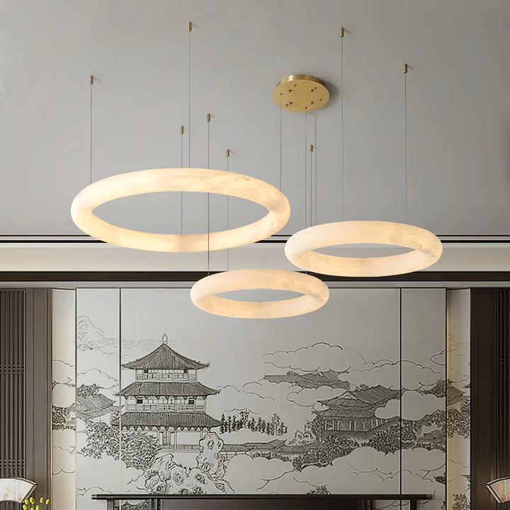 Halo Pietra Alabaster Chandelier 12