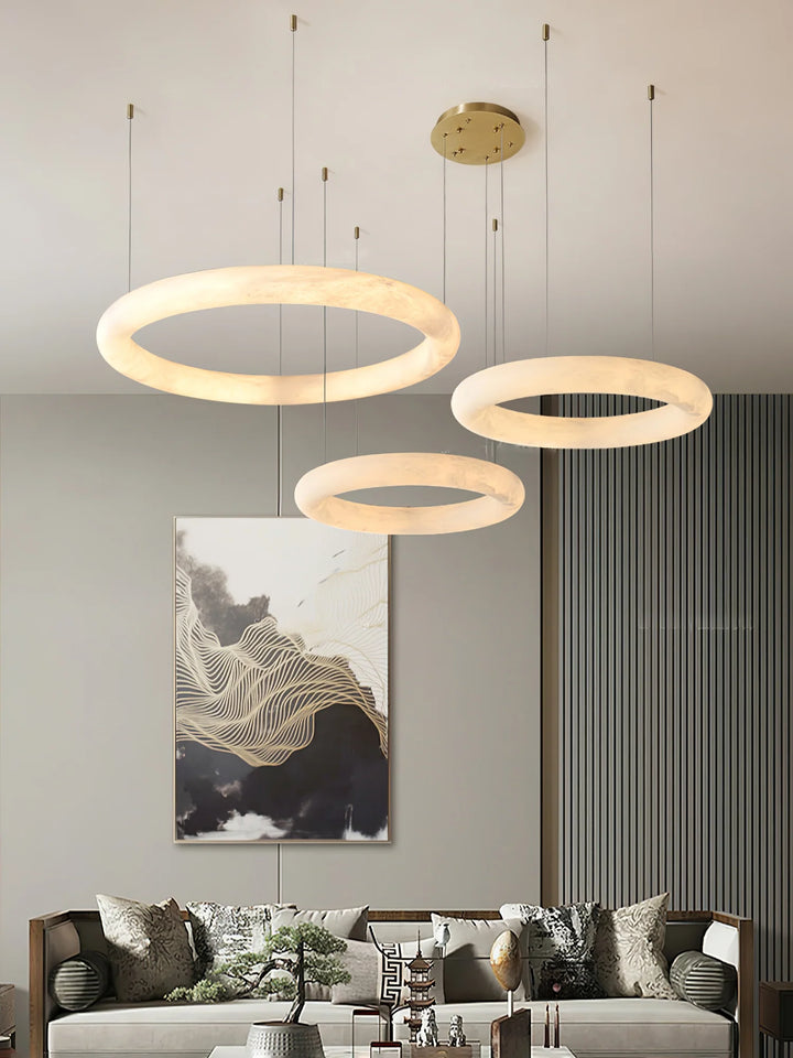 Halo Pietra Alabaster Chandelier 13