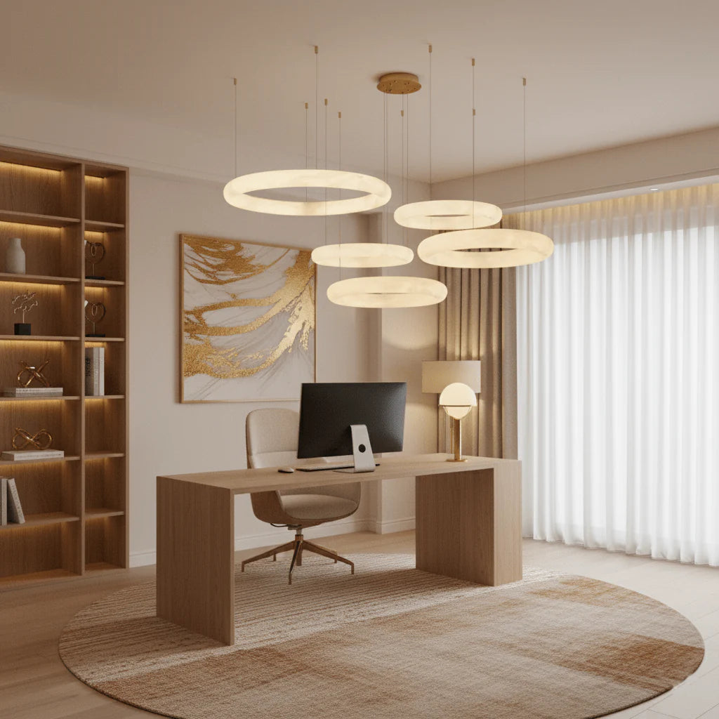 Halo Pietra Alabaster Chandelier 14