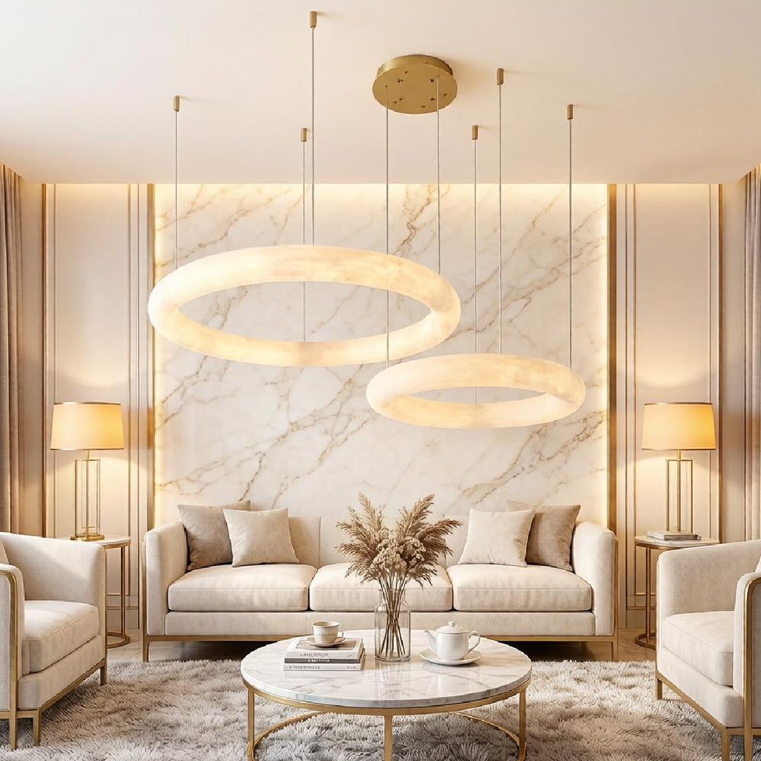 Halo Pietra Alabaster Chandelier 4