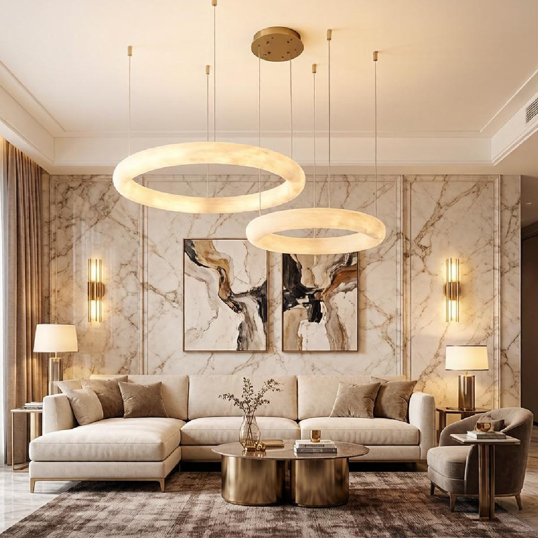 Halo Pietra Alabaster Chandelier 5