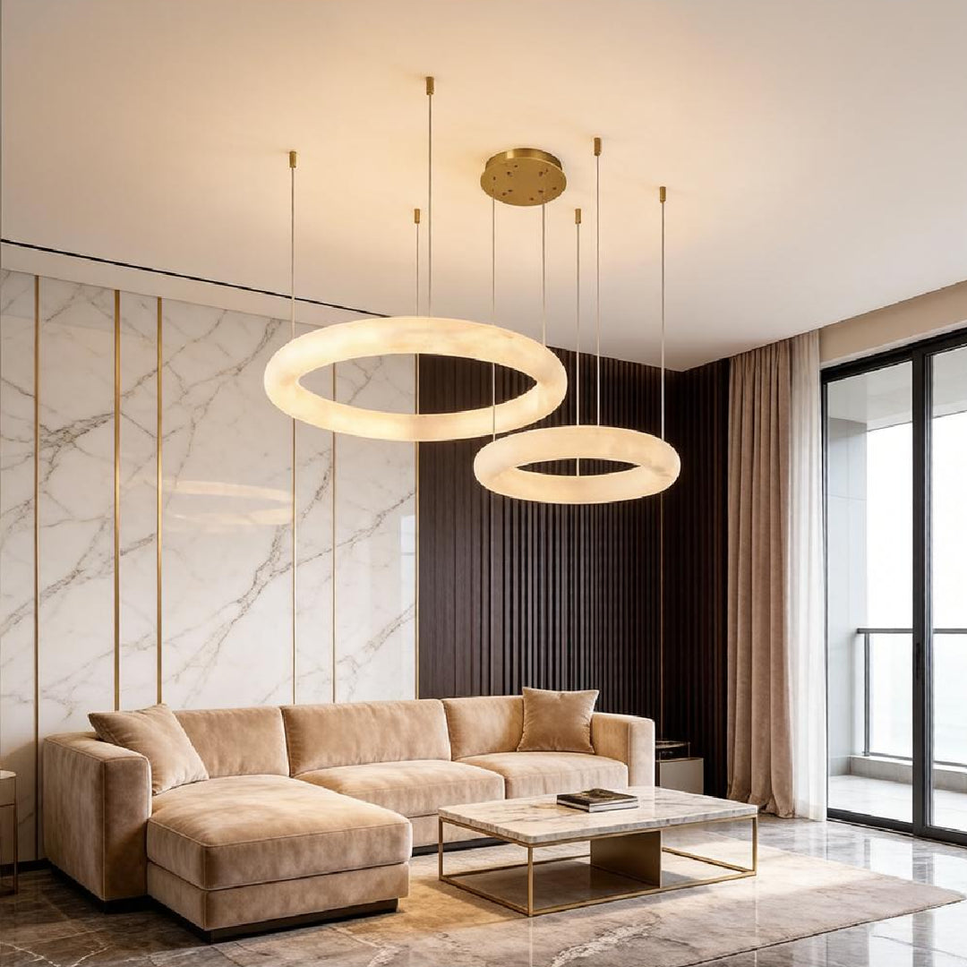 Halo Pietra Alabaster Chandelier 6