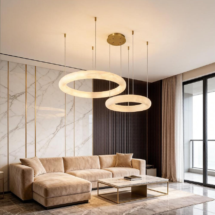 Halo Pietra Alabaster Chandelier 6