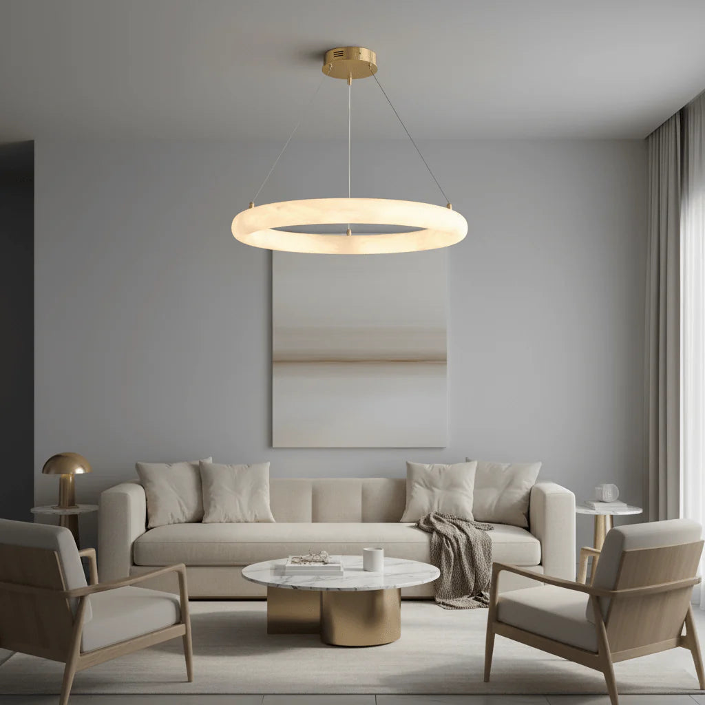 Halo Pietra Alabaster Pendant Light 13