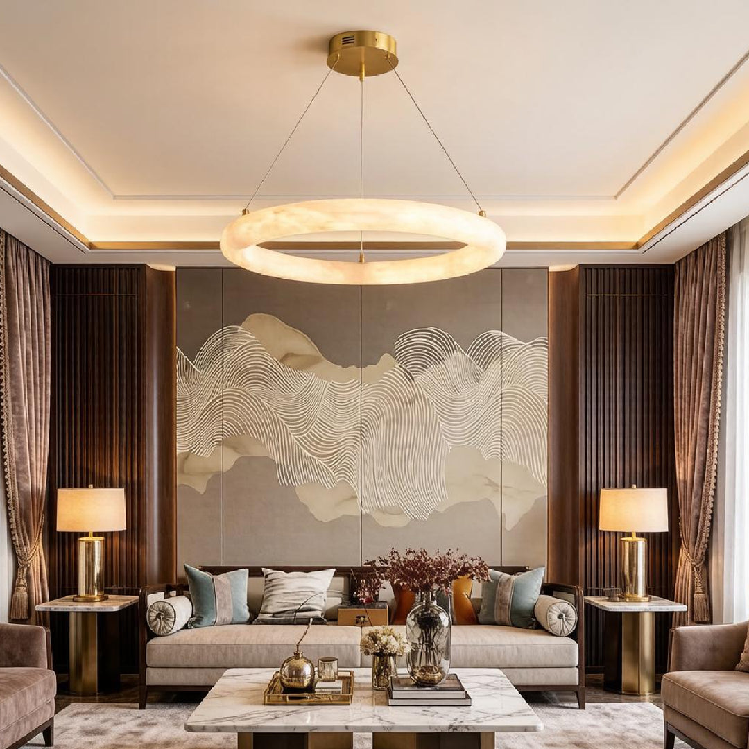 Halo Pietra Alabaster Pendant Light 16