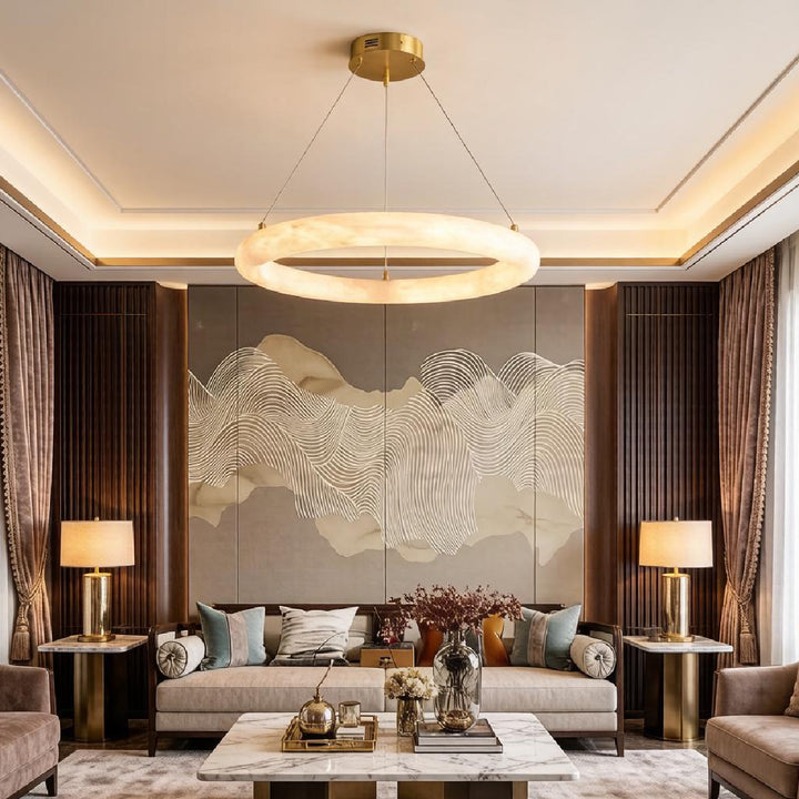 Halo Pietra Alabaster Pendant Light 16