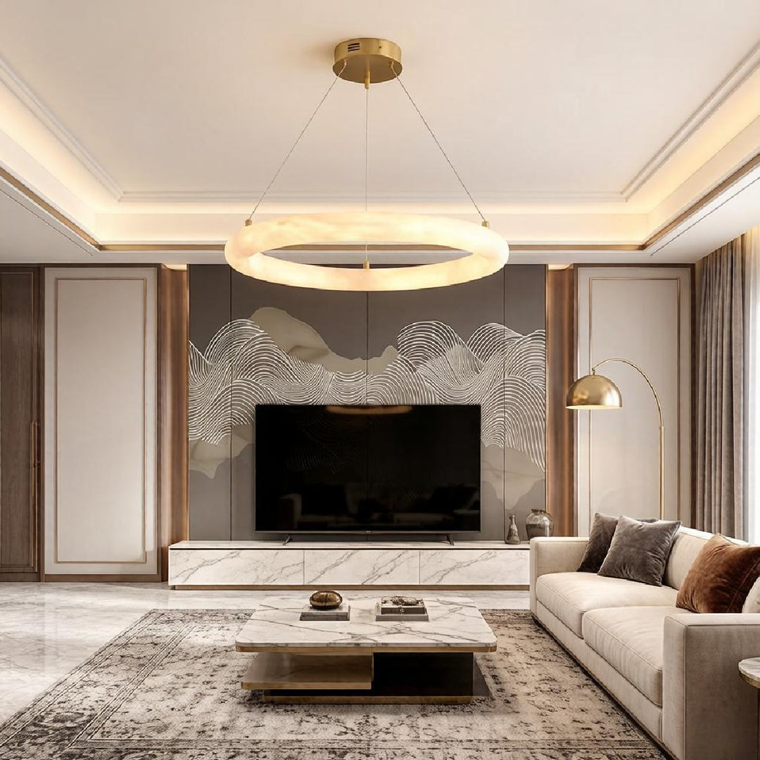 Halo Pietra Alabaster Pendant Light 17