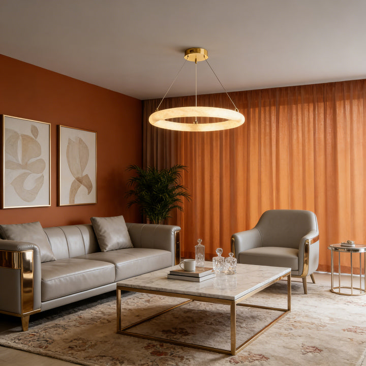 Halo Pietra Alabaster Pendant Light 18