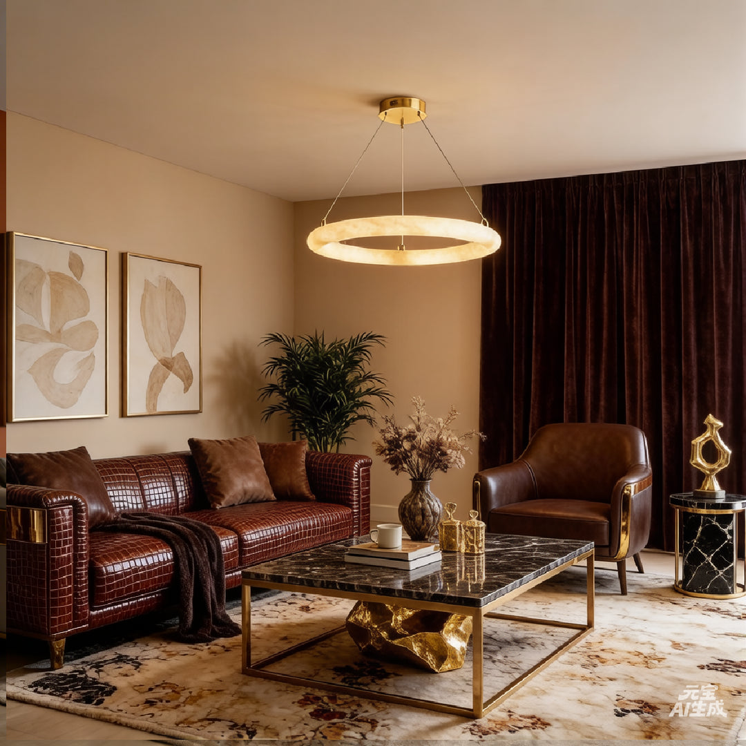 Halo Pietra Alabaster Pendant Light 2