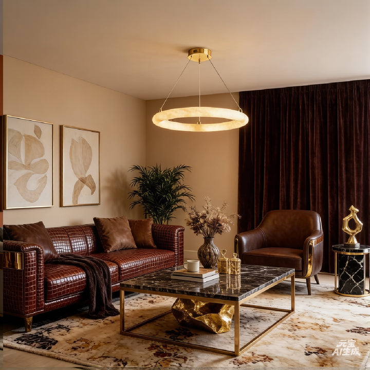 Halo Pietra Alabaster Pendant Light 2