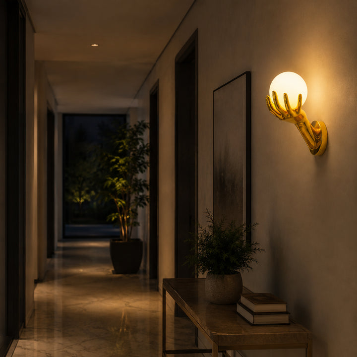 Hand Globe Wall Lamp 12