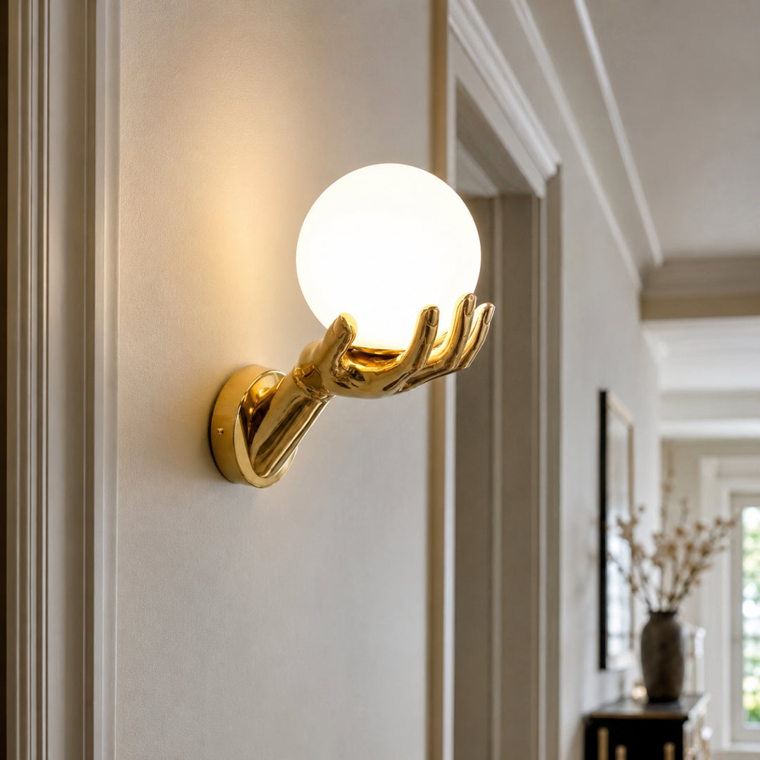 Hand Globe Wall Lamp 2