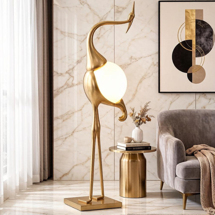 Heron Sculpture Floor Lamp 3