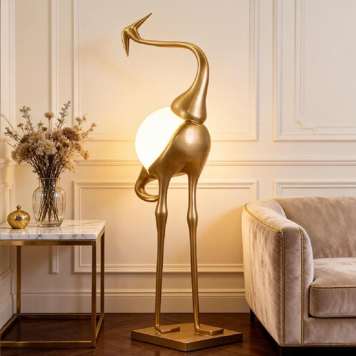 Heron Sculpture Floor Lamp 4