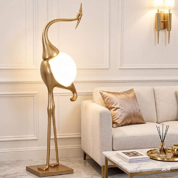 Heron Sculpture Floor Lamp 5
