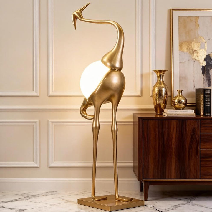 Heron Sculpture Floor Lamp 6