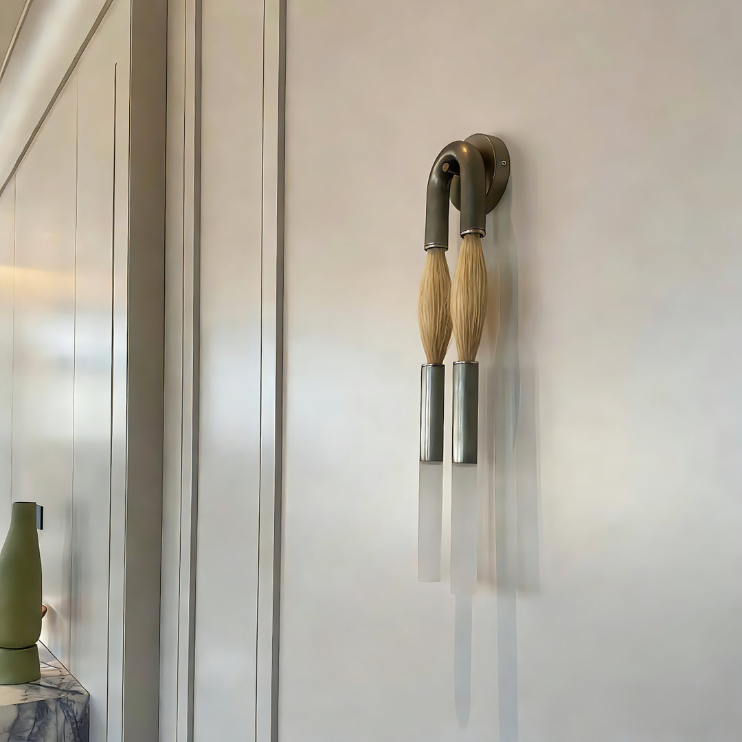 Wandleuchte aus Rosshaar