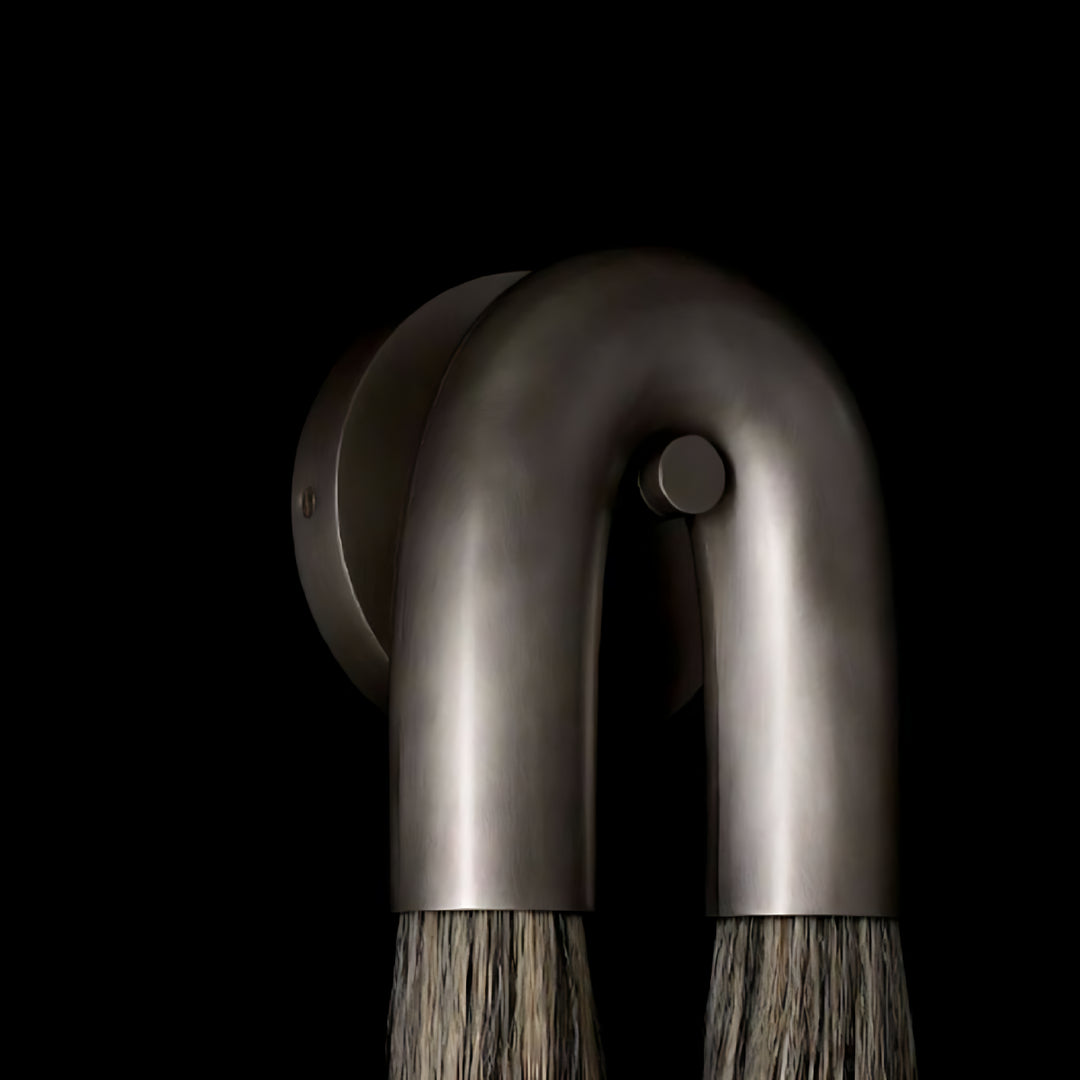 Wandleuchte aus Rosshaar