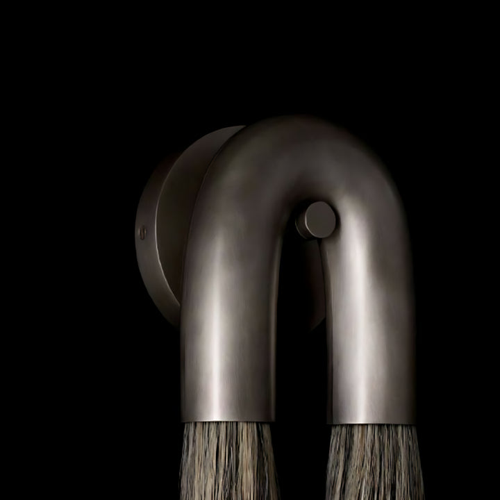 Wandleuchte aus Rosshaar