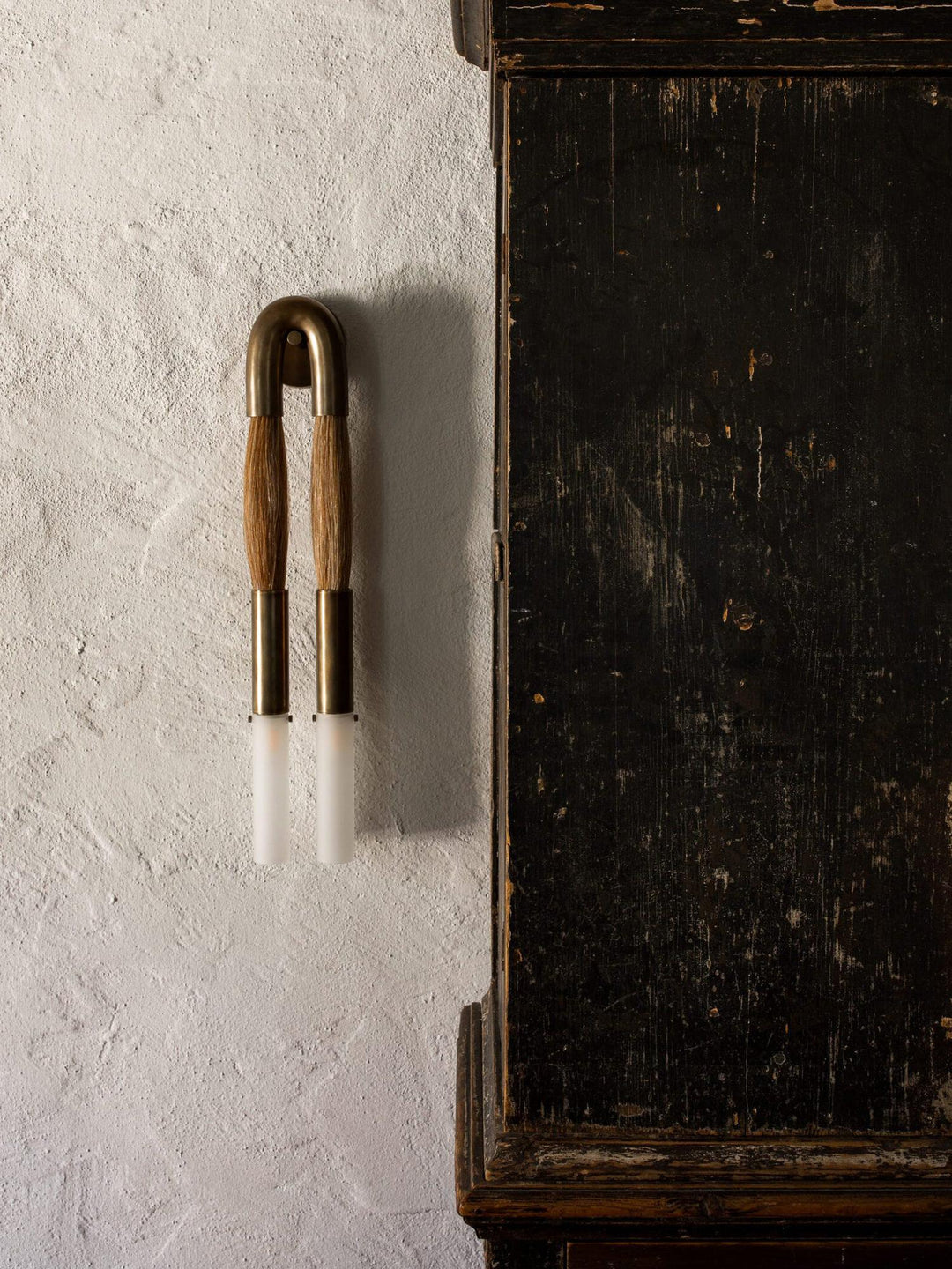 Wandleuchte aus Rosshaar