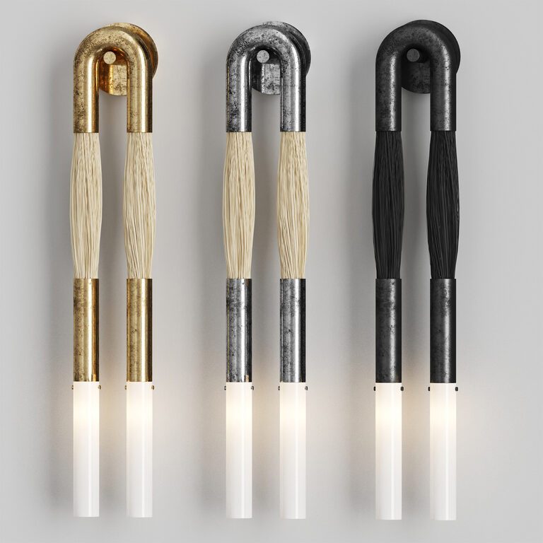 Wandleuchte aus Rosshaar