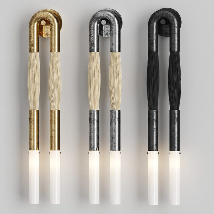 Wandleuchte aus Rosshaar