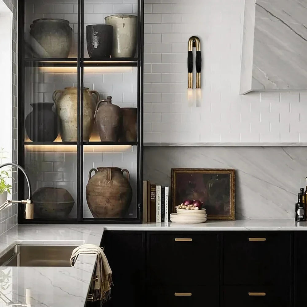 Wandleuchte aus Rosshaar