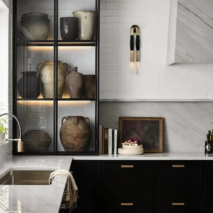 Wandleuchte aus Rosshaar