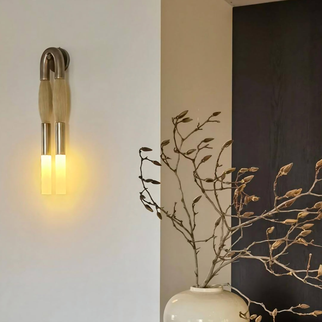 Wandleuchte aus Rosshaar