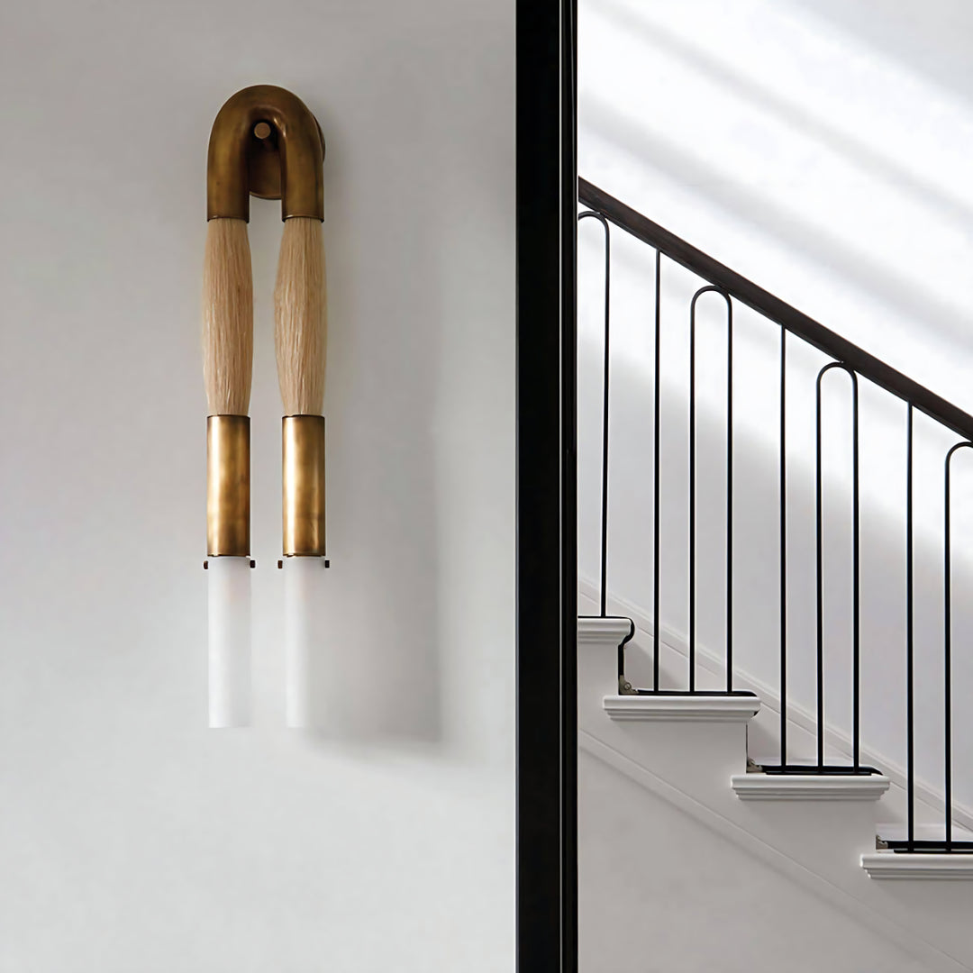 Wandleuchte aus Rosshaar