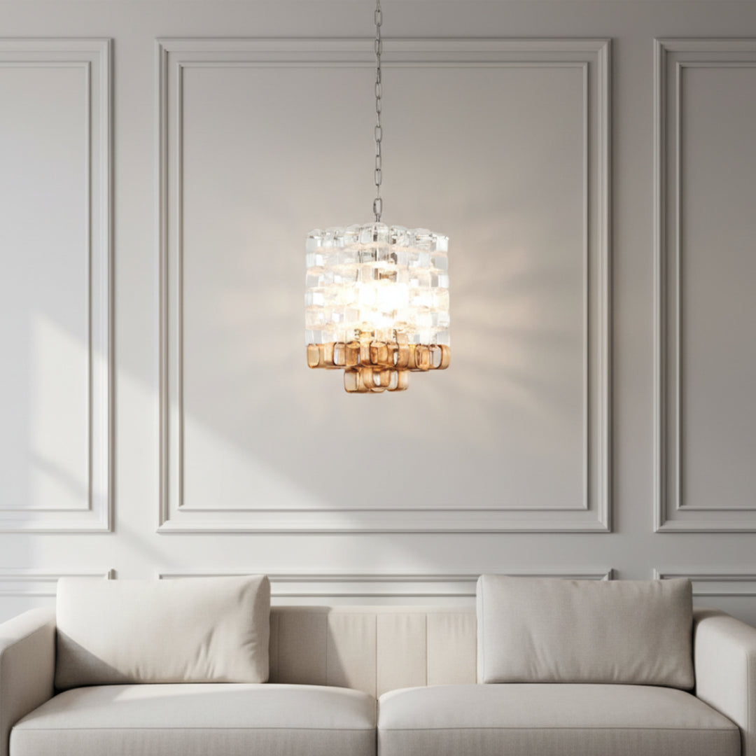 Ice Cube Murano Glass Chandelier 5