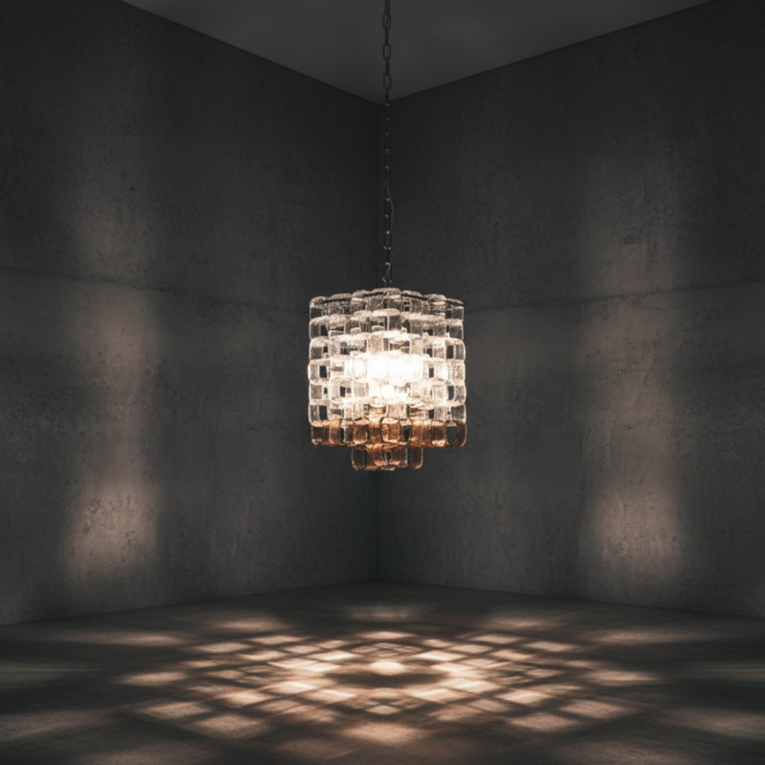 Ice Cube Murano Glass Chandelier 7