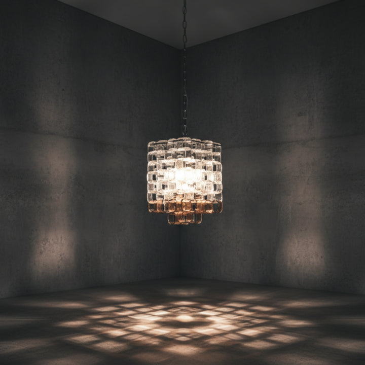 Ice Cube Murano Glass Chandelier 7