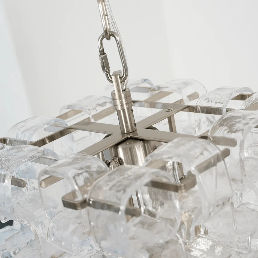 Ice Cube Murano Glass Chandelier 9