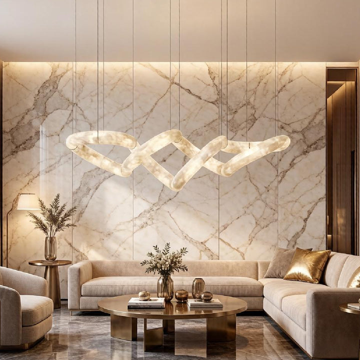 Infinity Glow Alabaster Chandelier – AIBIALIGHT