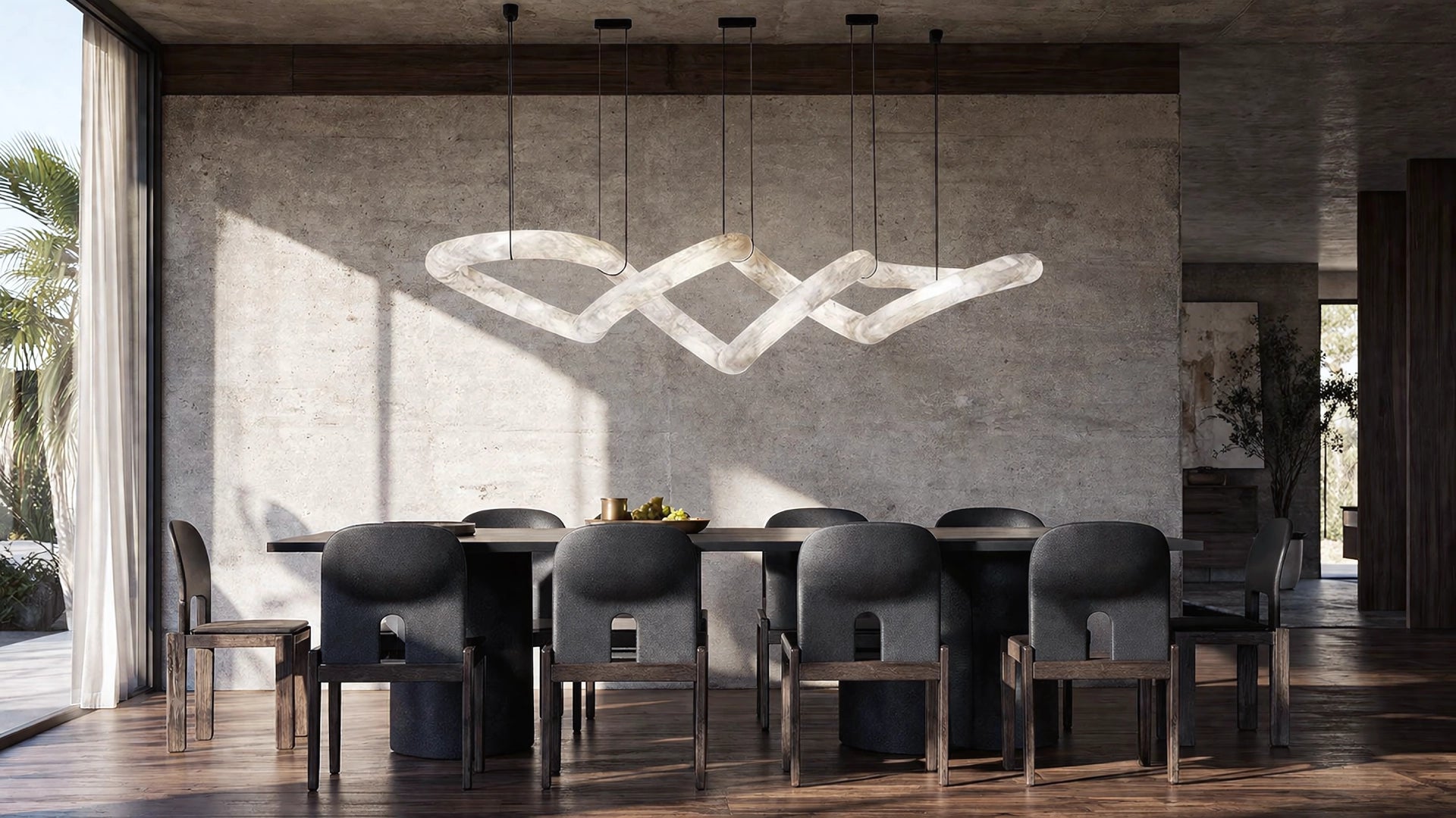 Infinity_Glow_Alabaster_Chandelier_AIBIALIGHT_Banner