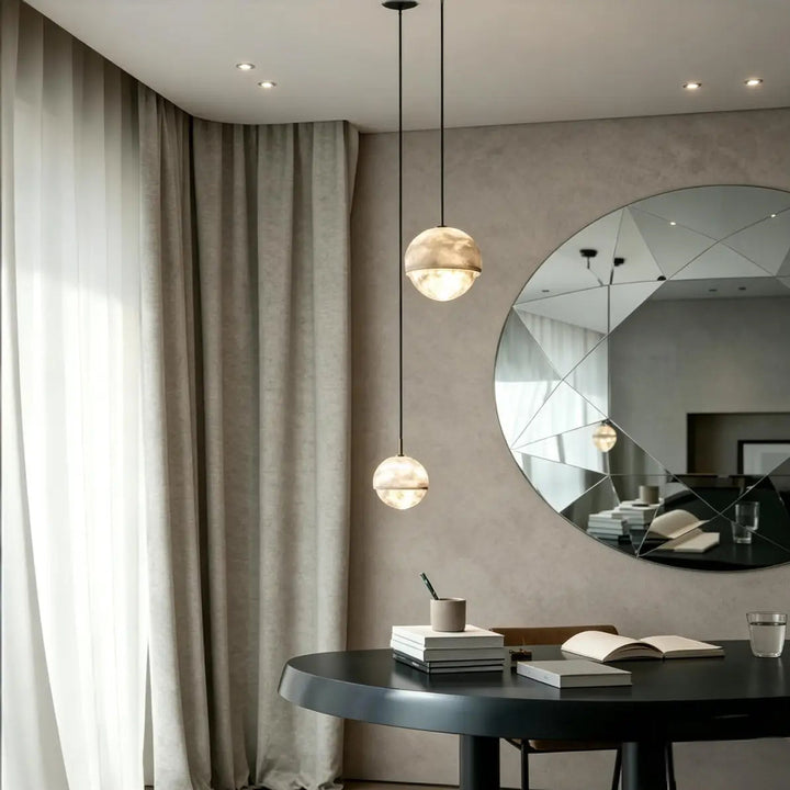 Iora Dome Alabaster Pendant Lamp 3