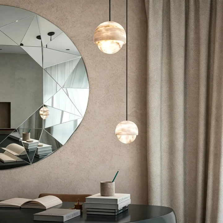 Iora Dome Alabaster Pendant Lamp 4
