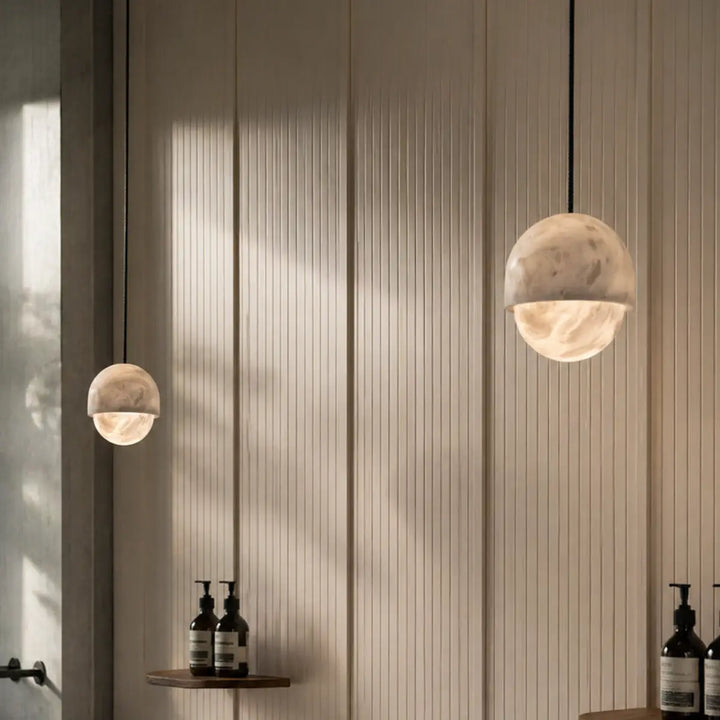 Iora Dome Alabaster Pendant Lamp 7