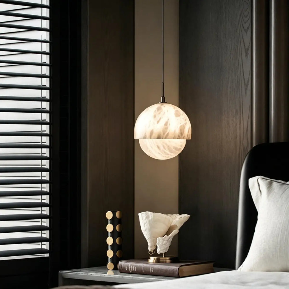 Iora Dome Alabaster Pendant Lamp 9