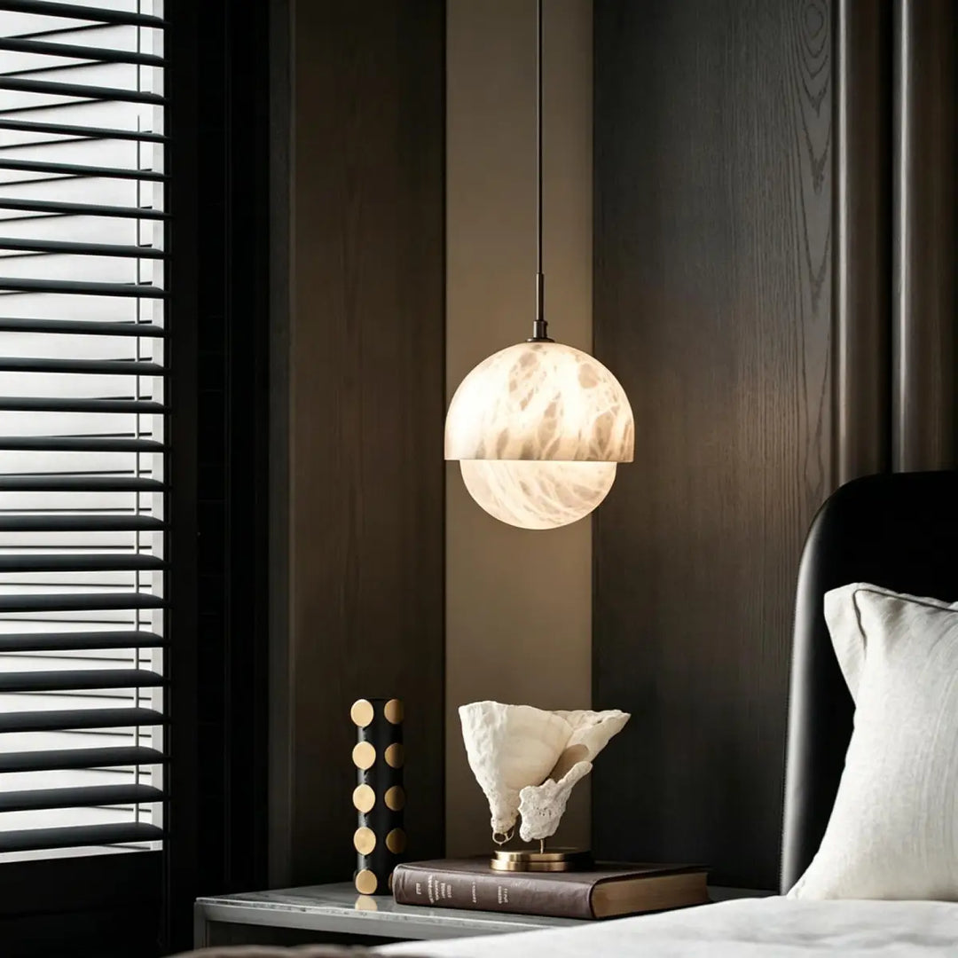 Iora Dome Alabaster Pendant Lamp 9